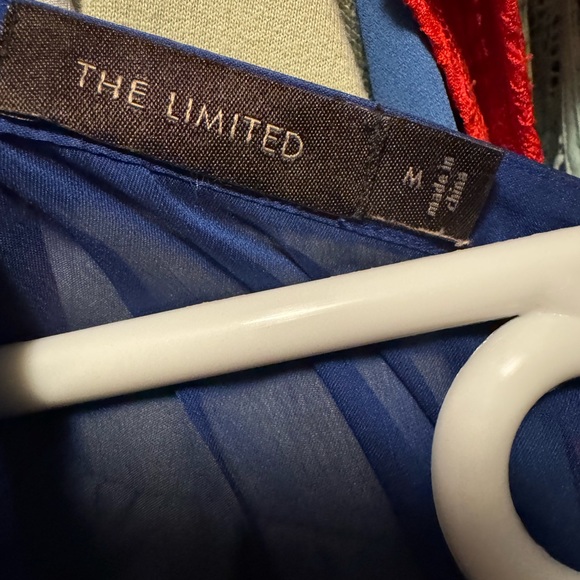 Sheer navy ruffled blouse - Picture 2 of 2